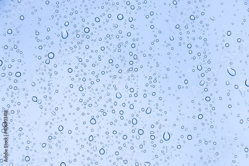 Rain drops on window glasses texture background