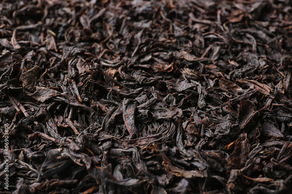 Dry black tea leaves as background Dry black tea leaves as background