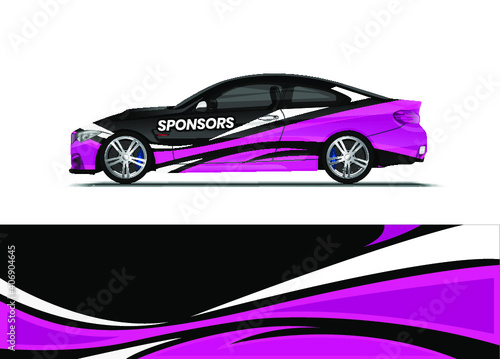 Car decal wrap design vector. Abstract background for vehicle vinyl wrap. Background abstract stripe racing sport graphic designs kit for race car, rally, vehicle, livery and adventure