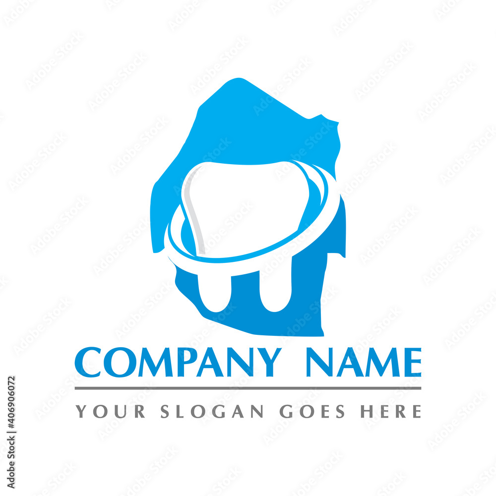 Obraz premium swaziland map and teeth dental care symbol logo vector