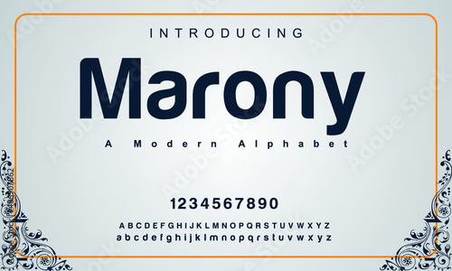 Marony font. Elegant alphabet letters font and number. Classic Copper Lettering Minimal Fashion Designs. Typography fonts regular uppercase and lowercase. vector illustration