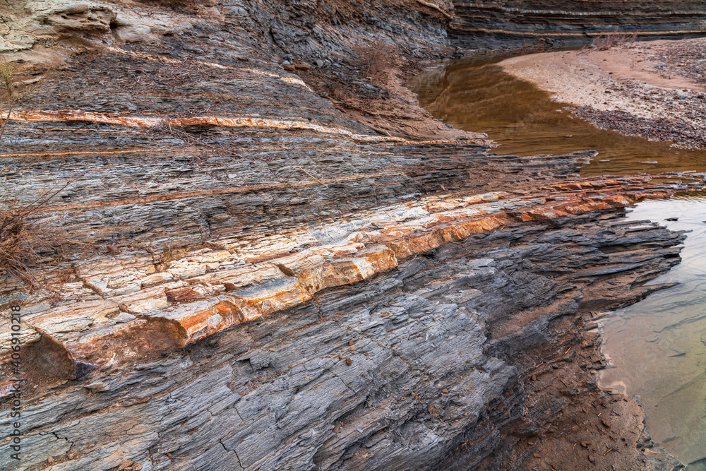 Sedimentary rocks layers texture, geology Sedimentary rocks layers texture, geology