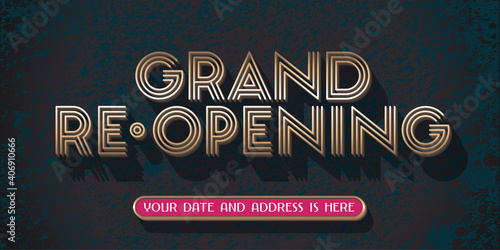 Grand opening or re opening vector illustration for new store