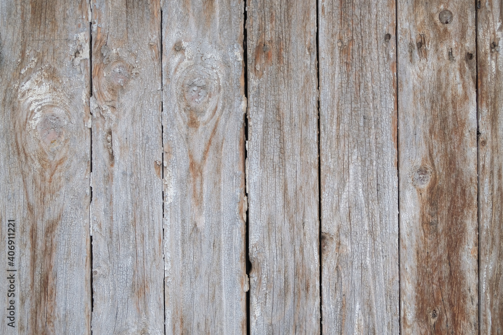 Naklejka premium A vintage wooden door background with modern retro texture.