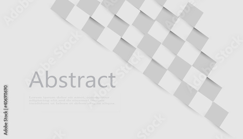 White abstract texture. Vector background 3d paper art style can be used in cover design.