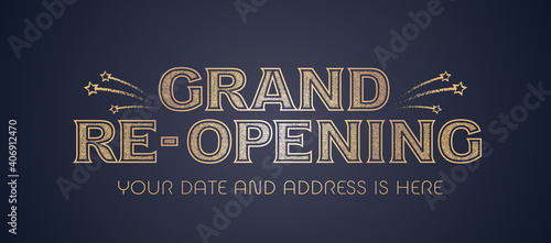 Grand opening or re opening vector background.