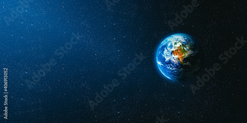 View of the earth from the moon. Elements of this image furnished by NASA © vovan