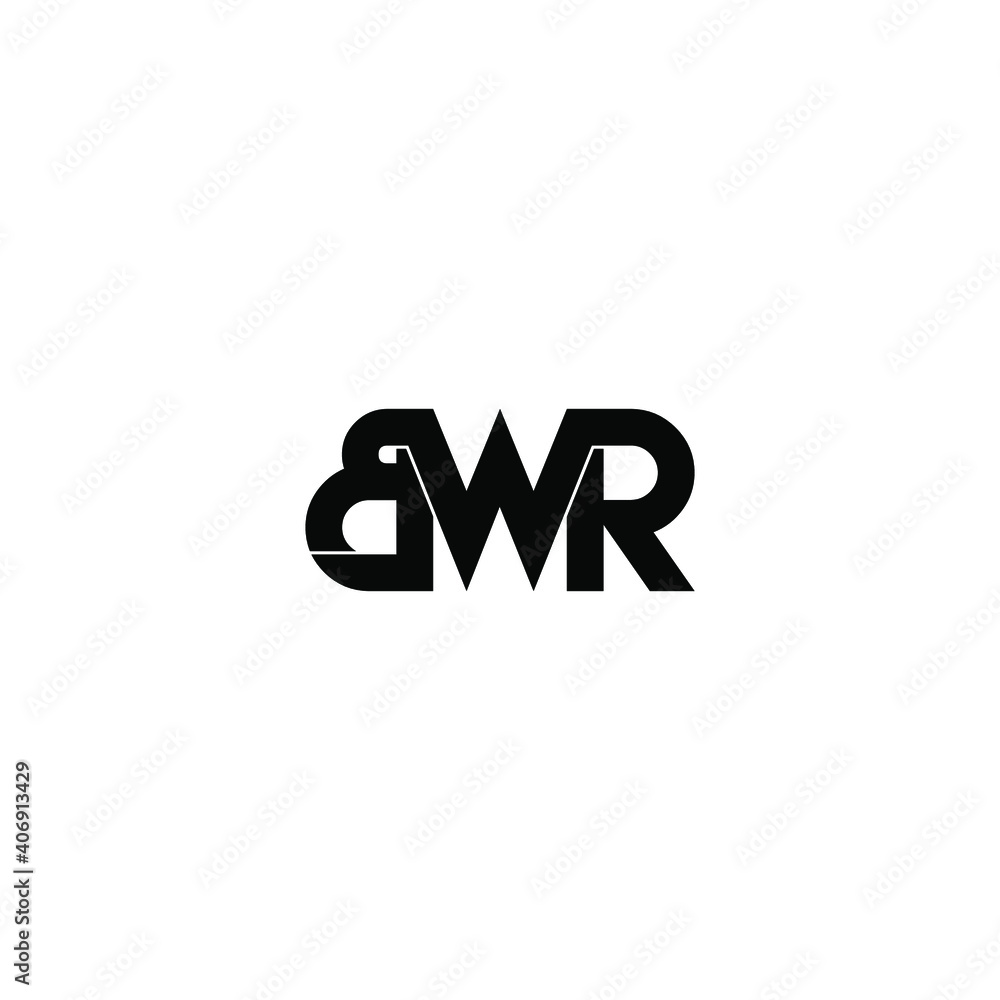 bwr letter original monogram logo design