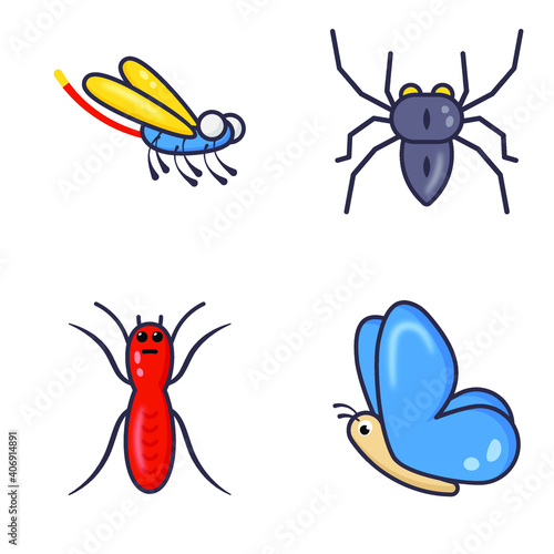  Modern Flying Insects Flat Icons Pack   © SmashingStocks