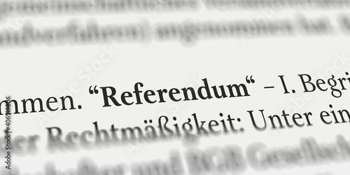 Cuadro en lienzo Referendum im Buch