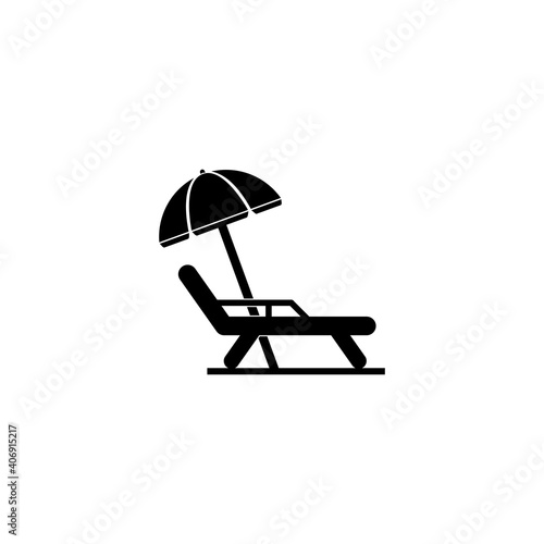 beach seating icon vector sign symbol