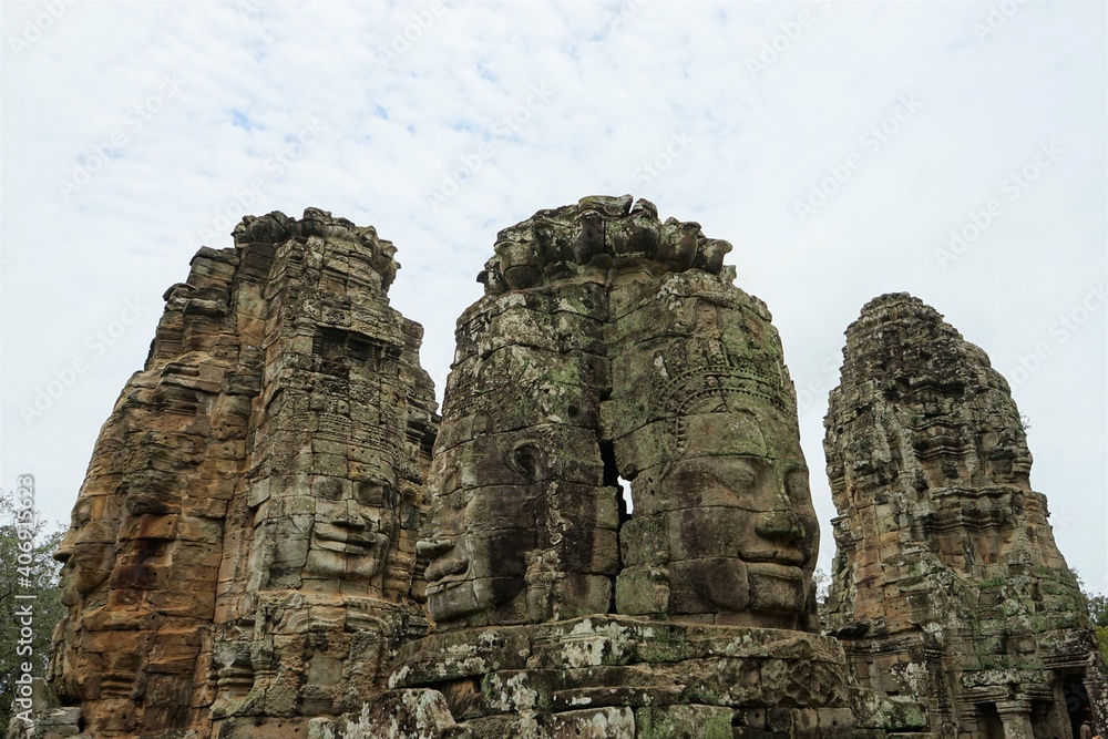 Angkor Thom, Bayon, Khmer architecture in Siem Reap, Cambodia, Asia, UNESCO World Heritage Angkor Thom, Bayon, Khmer architecture in Siem Reap, Cambodia, Asia, UNESCO World Heritage