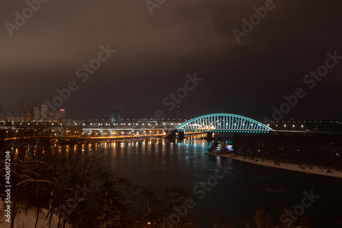 Night city harbour bridge © astrenevech