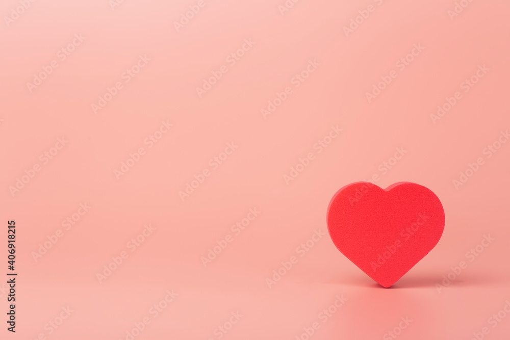Heart on a colored background. Donation, charity, health treatment, help concept. Background for Valentine's Day (February 14) and love..