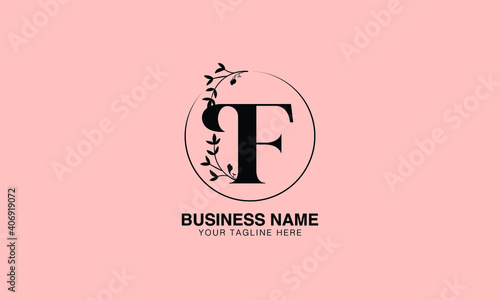 Floral F FF initial logo | initial  based  modern monogram creative logo, vector template image. luxury logotype logo, real estate , Feminine logo. typography logo, Spa saloon logo
