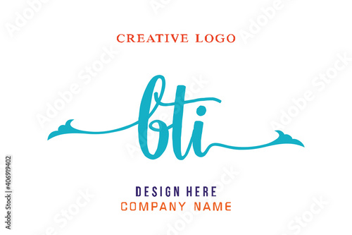 BTI lettering logo is simple, easy to understand and authoritative photo