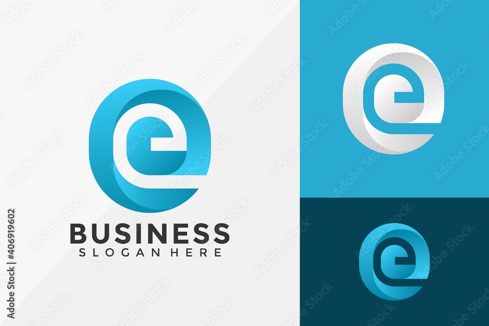Letter E Business Logo Design, Modern Logo Designs Vector Illustration Template