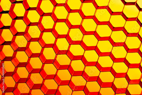 Hexagonal industrial abstract background . Honeycomb concept.
