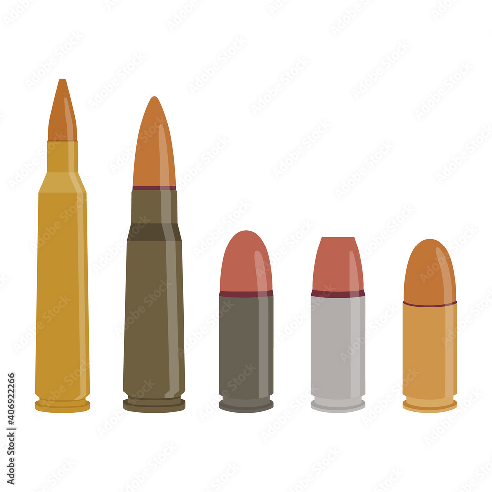 Rifle bullets vector Rifle bullets vector