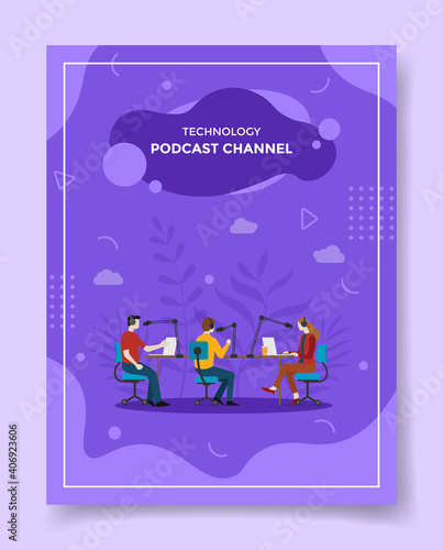 podcast business channel for template of banners  flyer  books cover  magazine