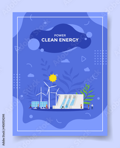 clean energy alternative concept for template of banners, flyer, books cover, magazine