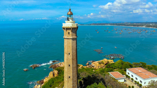 Ke Ga beach at Mui Ne, Phan Thiet, Binh Thuan, Vietnam. Ke Ga Cape or lighthouse is the most favourite destination for visitors to La Gi, Binh Thuan Province. Selective focus.