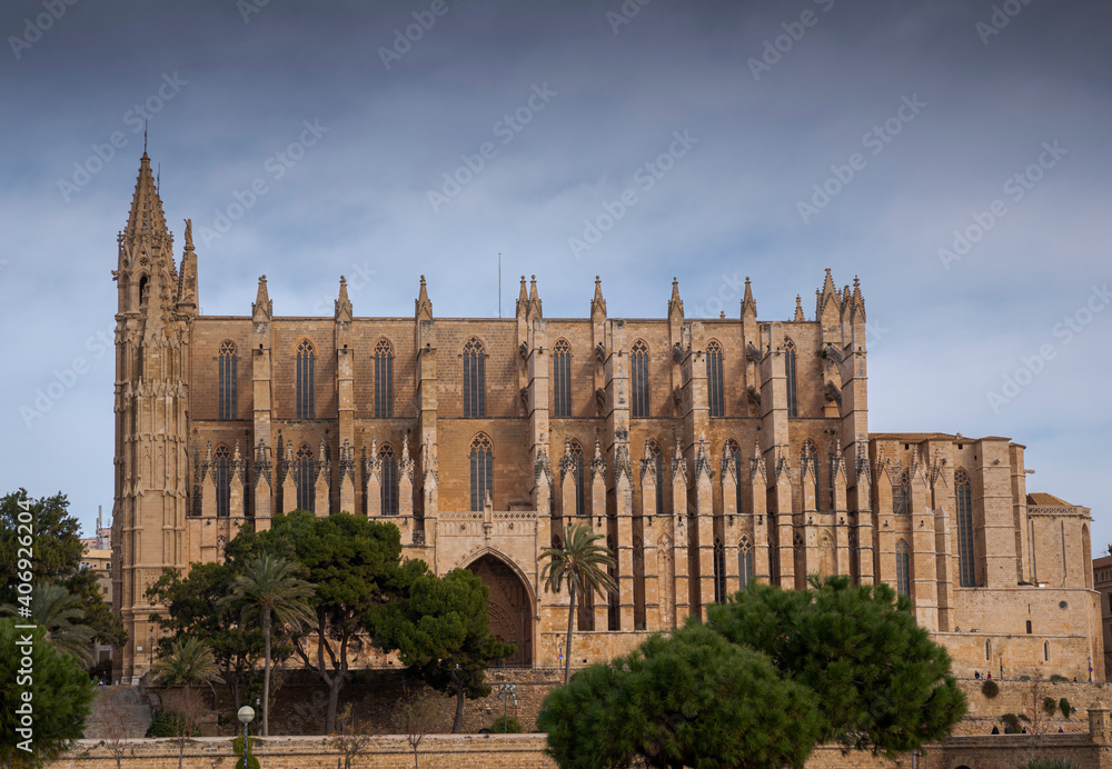 Cathedral of Palma de Mallorca, Spain. It was built between 1229 and 1601