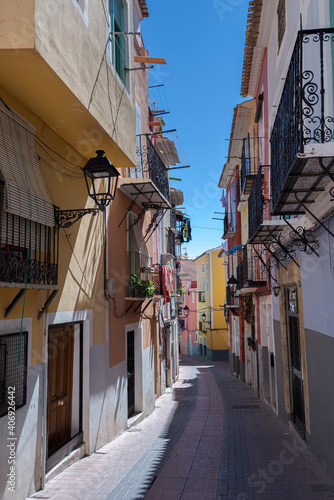 Fototapeta Naklejka Na Ścianę i Meble -  Traditional architecture in Villajoyosa, a touristic village in the province of Alicante, Spain