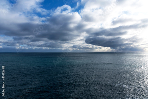 Beautiful winter view of picturesque Atlantic Ocean in Iceland.