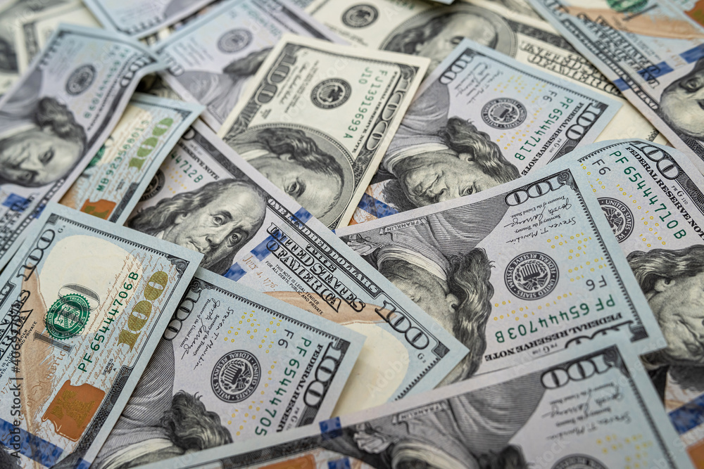 pile of usa dollars as background for design pile of usa dollars as background for design