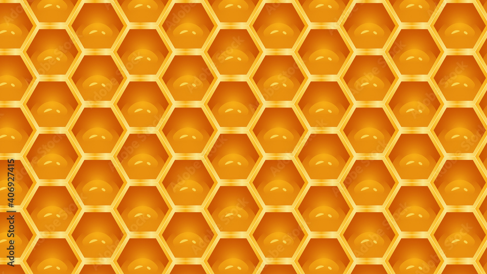 Background texture of honeycomb with honey