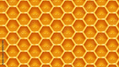 Background texture of honeycomb with honey