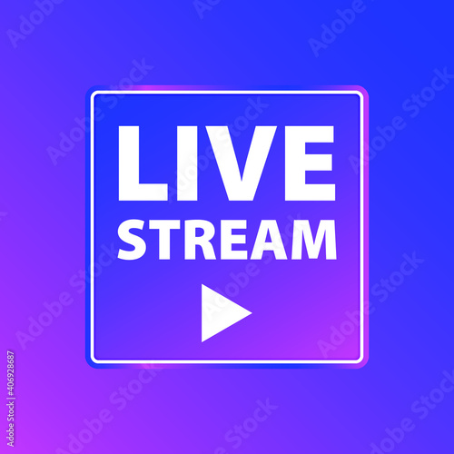 Live stream icon vector in gradient. Eps 10 vector illustration.