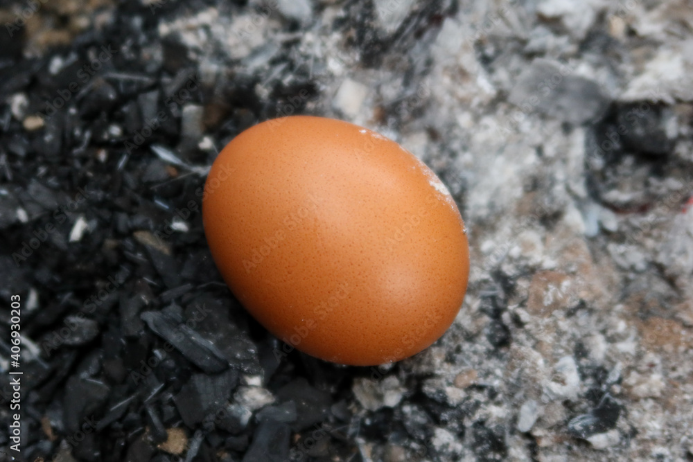 Grilled eggs over hot coals during winter in Thailand. Grilled eggs over hot coals during winter in Thailand.
