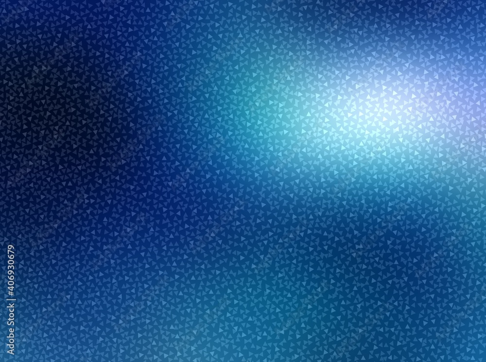 Glowing blue deep smooth textured background covered sparkling triangles. Glowing blue deep smooth textured background covered sparkling triangles.