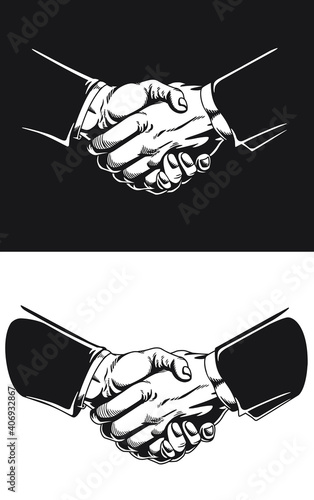 Silhouette Handshake Business Agreement Contract Deal