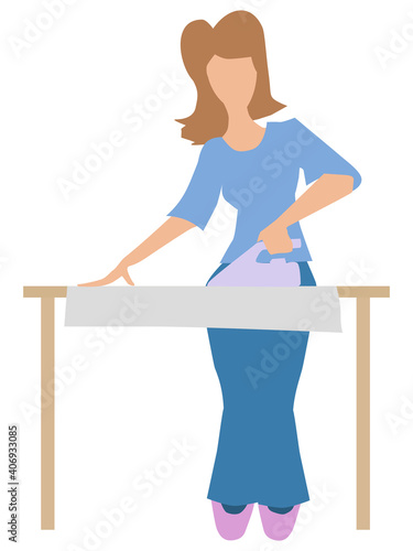 Housewife with iron