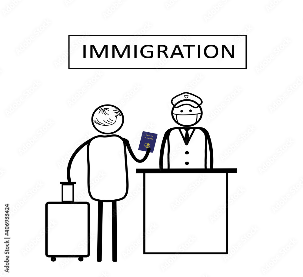 Passport Control Immigration Airport Passport Control Immigration Airport