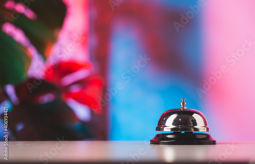 Bell of service on counter