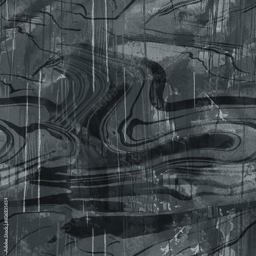 Abstract Grunge Texture Scratched Brush Seamless Pattern Design