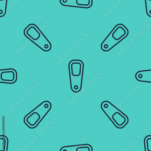 Black line Pumice for feet icon isolated seamless pattern on green background. Foot cleaning. Skin beauty cosmetology leg care. Vector.