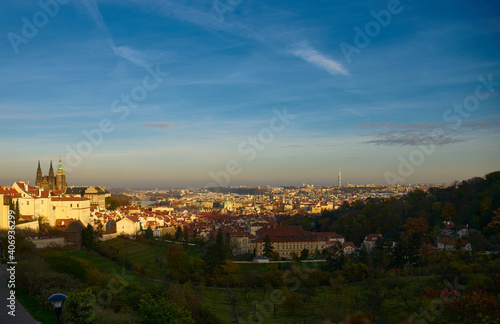 Prague Old Town panorama from Prague castle area                              © jindrich