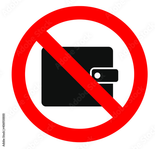 wallet not allowed, only card accepted, cash not accepted