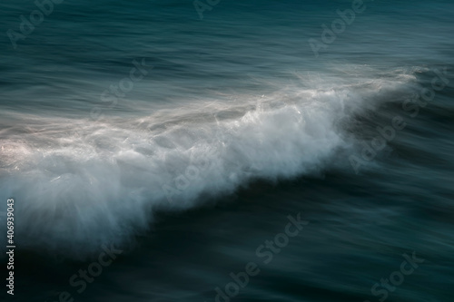Long exposure sea waves. Mediterranean Sea 