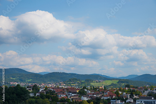 view to tourist resort Viechtach, bavarian forest
