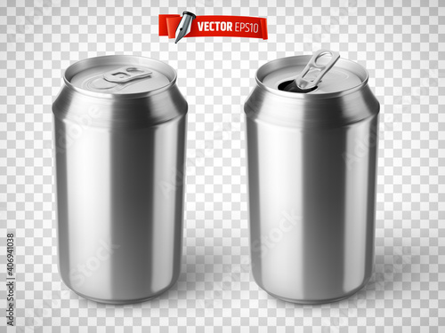 Canettes de soda vectorielles sur fond transparent
