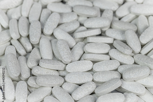 Medicine background of gray painkillers