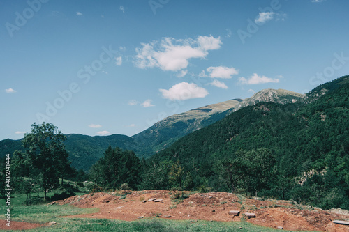 Landscape of the mountains, in Spain. A sunny summer day