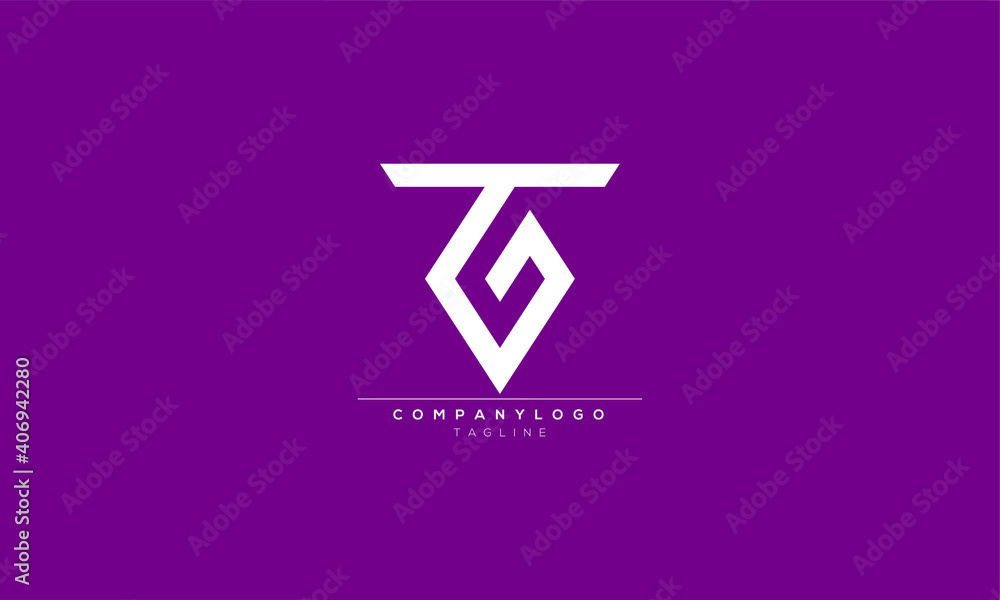 TG GT T AND G Abstract initial monogram letter alphabet logo design