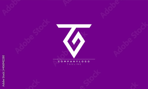 TG GT T AND G Abstract initial monogram letter alphabet logo design